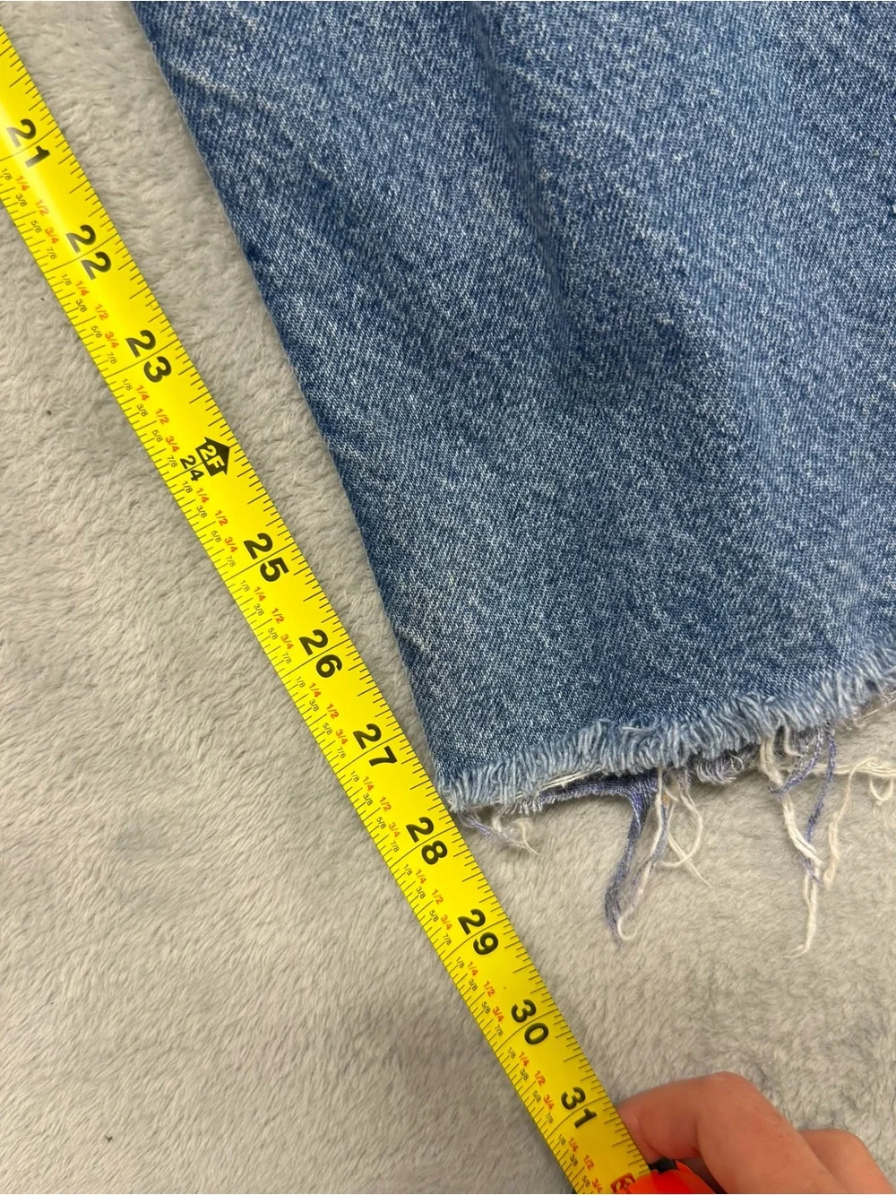Vintage 90s Carhartt Flannel Lined Jeans Mens 35x28 Blue Dark Wash B21 DST